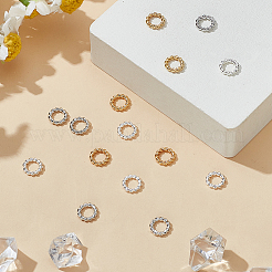 15 шт. 3-х цветные латунные паяные соединительные кольца KK-LP0001-32