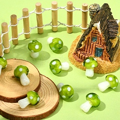 10шт грибные бусины лэмпворк ручной работы&nbsp;LAMP-YW0001-08A