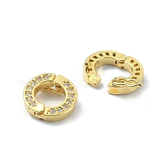 Латунь кристалл горного хрусталя Twister застежками KK-P232-03A-G