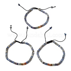 Verstellbare Armbänder aus natürlichen Lapislazuli- und nichtmagnetischen Hämatitperlen für Damen und Herren&nbsp;BJEW-K251-09T