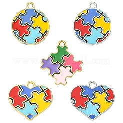 20шт 5 стиля подвески из сплава с эмалью&nbsp;ENAM-FS0003-57