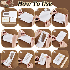 60 шт. Почтовые коробки для хранения из крафт-бумаги с видимым окном&nbsp;CON-DR0001-10A