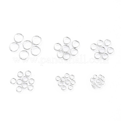 真鍮製オープンタイプ丸カン  ラウンド  プラチナ  4~10x0.8~1mm  内径：2.4~8mm&nbsp;KK-JQ0001-01P