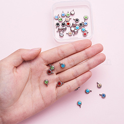 Модные оригинальные подвески-шармы из нержавеющей стали класса А 304 цвета со стразами RB-PH0008-04