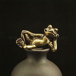 3 Stück Frosch-Dekoration aus Messing&nbsp;AJEW-PH0010-21