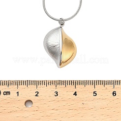 Двухцветные подвески-капли из нержавеющей стали 304 для женщин NJEW-U038-03GP