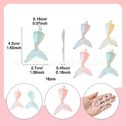 18 шт. подвески из лазерной прозрачной смолы&nbsp;RESI-FS0001-81