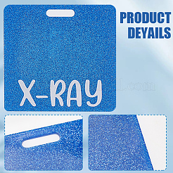 5個5色アクリルビッグペンダント  x-ray という文字が書かれた長方形  グリッターパウダー付き  ミックスカラー  85.5x82x2.5mm  穴：21x5.5mm  1pc /カラー&nbsp;MACR-CN0001-01C