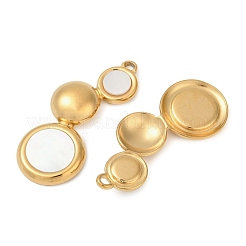 Подвески из натуральной белой ракушки из нержавеющей стали 304 STAS-L288-10G-02