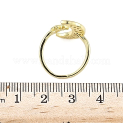 Манжеты из латуни с микро паве кубический цирконий для женщин RJEW-D322-04G