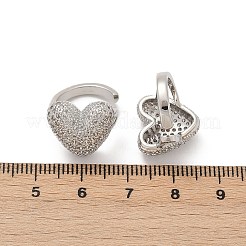 Латунные серьги-манжеты из прозрачного кубического циркония EJEW-Z111-03P-02