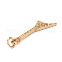 Подвески из латуни с покрытием из прозрачного кубического циркония KK-M229-26G