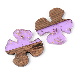 Подвески из прозрачной смолы и ореха RESI-S389-052B-B01