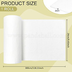 ポリエステルフェルト生地  DIY工芸品  ホワイト  300x24x0.2cm&nbsp;DIY-WH0430-456A-01