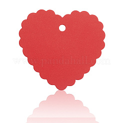 100 шт. подарочные бирки в форме сердца из бумаги с кружевной окантовкой&nbsp;CDIS-CP0001-01D