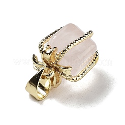Natürliche Rosenquarz-Geschenkbox-Anhänger&nbsp;LS-G-P523-01G-01