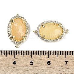 Natürliche Topas Jade facettierte ovale Verbinder&nbsp;G-B126-07G-11