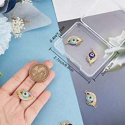 8 шт. 2-цветная стойка с покрытием из настоящего 18-каратного золота&nbsp;ZIRC-BBC0002-03