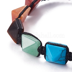 Bracciali di perline intrecciati in pietra preziosa naturale / sintetica&nbsp;BJEW-I273-C01
