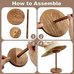 Деревянные стенды для шляп&nbsp;ODIS-WH0078-33B