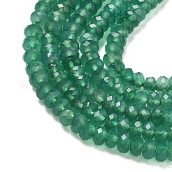 Gefärbte und erhitzte Stränge aus natürlichen grünen Onyx-Achatperlen&nbsp;GG-CBA2E9C-B01-01