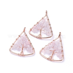 Pendentifs en laiton plaqué durable&nbsp;KK-D531-02RG