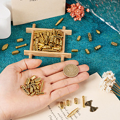 Сплавочные овальные бусины тибетского стиля  TIBEB-TA0001-19AG