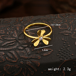 Элегантное серебряное кольцо s925 с цветком из циркония для женских украшений. WN3937-2