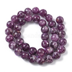 Натуральный лепидолит / пурпурный слюдяный камень бисер пряди&nbsp;G-C270-O05-15