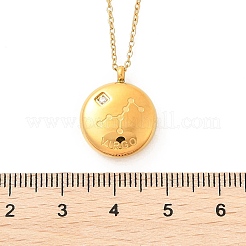 Colliers avec pendentif constellation en acier inoxydable 304 et zircone cubique transparente&nbsp;NJEW-R021-02G-04