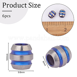 Европейские бусины из титанового сплава FIND-WH0153-01P