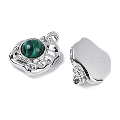 Синтетического малахита подвески&nbsp;KK-U043-43P-D