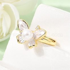 Anillos ajustables de latón con microincrustaciones de circonitas cúbicas y esmalte&nbsp;CU-CBABA66-07A-G