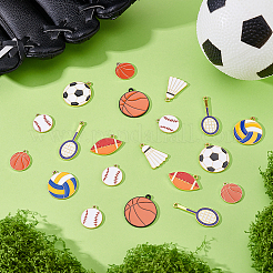 64 шт. 8 стиля подвески из сплава и эмали на тему спортивных товаров&nbsp;ENAM-ME0001-19