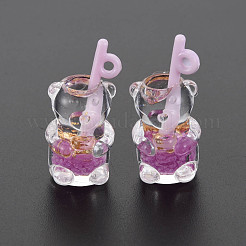 Подвески из прозрачной смолы RESI-T052-04D