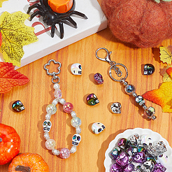 40шт 4 цвета акриловые бусины с УФ-покрытием&nbsp;OACR-SC0002-70