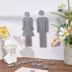 2 Stück Acryl-Badezimmer-Schilderaufkleber in 2 Stilen&nbsp;DIY-GF0010-50B