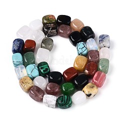 Натуральные и синтетические смешанные каменные бусы пряди G-T142-74