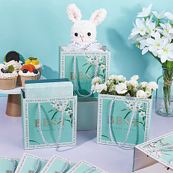 Бумажные мешочки для ювелирных изделий с ручкой для сумок ABAG-WH0039-37C