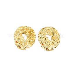 Pendientes de botón texturizados de acero inoxidable 304 para mujer&nbsp;WG90B26-02