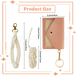 Хлопковый макраме мешочек подвеска украшения&nbsp;AJEW-CN0003-46A