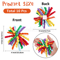 Selbstklebendes Geschenkpapier-Accessoire aus gelockten Polyesterschleifen&nbsp;DIY-WH20053-03A