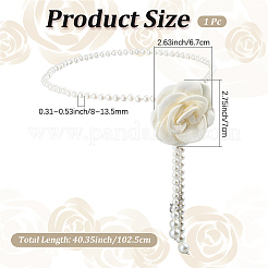 1 шт. 3D тканевый цветок пластиковый искусственный жемчуг бисерные цепочные ремни&nbsp;DIY-CP0013-06B