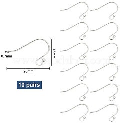 10 пара сережек-крючков из стерлингового серебра&nbsp;STER-PH0002-22