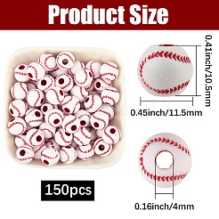 150 шт. непрозрачные акриловые круглые бусины&nbsp;MACR-PA0001-09B