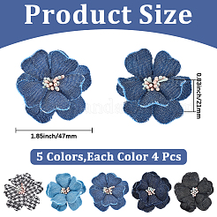 20 Stück 5 Farben Stoffblume&nbsp;DIY-CY0003-18