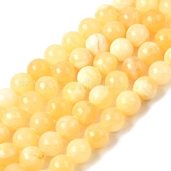 Естественный желтый нефрит бисер нитей&nbsp;G-Q462-8mm-36