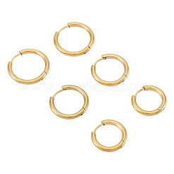 6 шт. серьги-кольца Huggie Hoop из нержавеющей стали 202&nbsp;EJEW-TA0008-63
