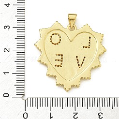 Ciondoli in ottone con placcatura a cremagliera con micro pavé di zirconi chiari&nbsp;X-KK-Z067-05G