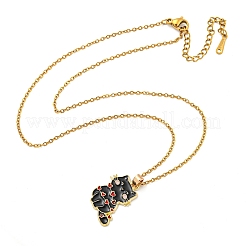 201 ожерелье из нержавеющей стали с цепочкой NJEW-G138-01G